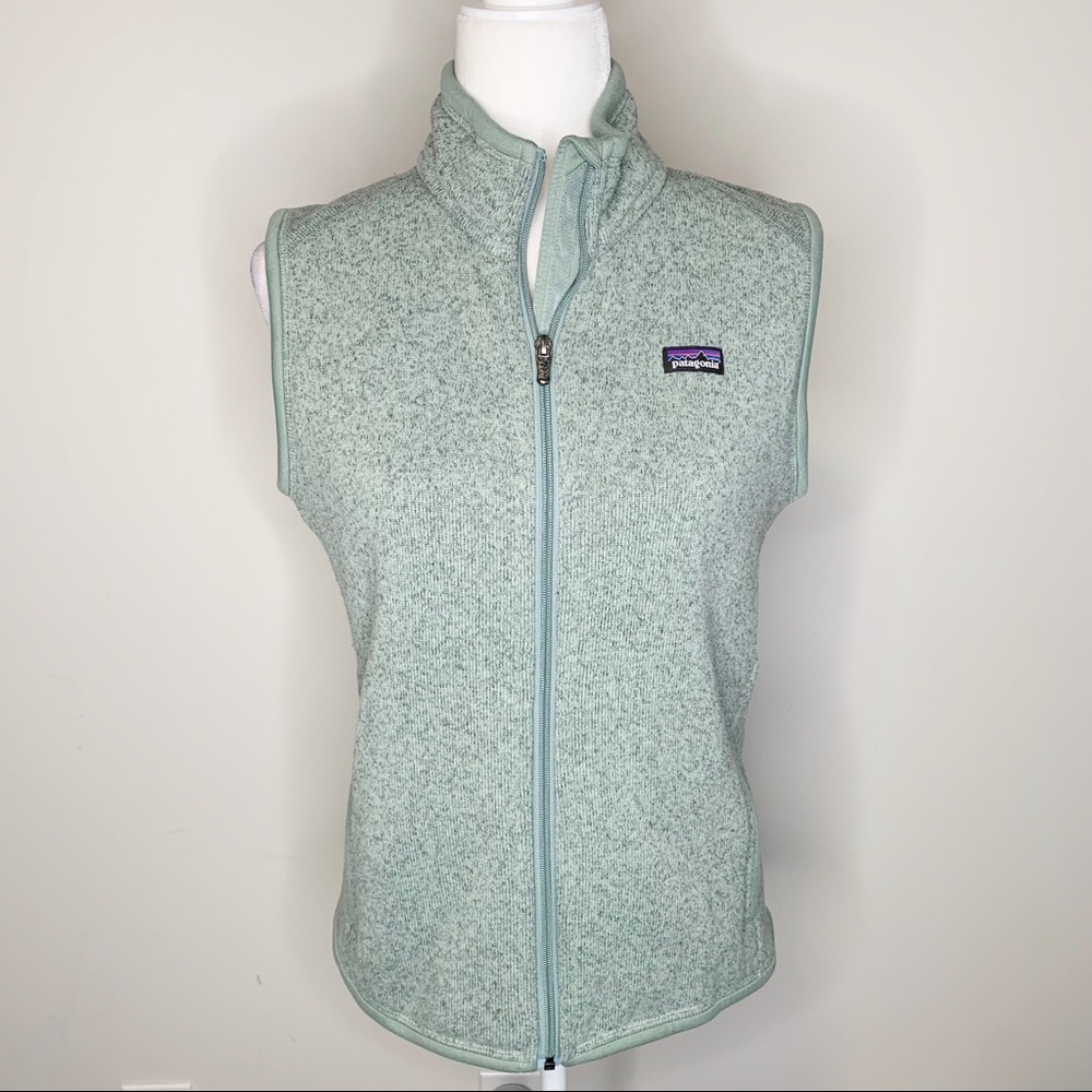 Patagonia Better Sweater Fleece Light Green Zip-up Vest in Size Small